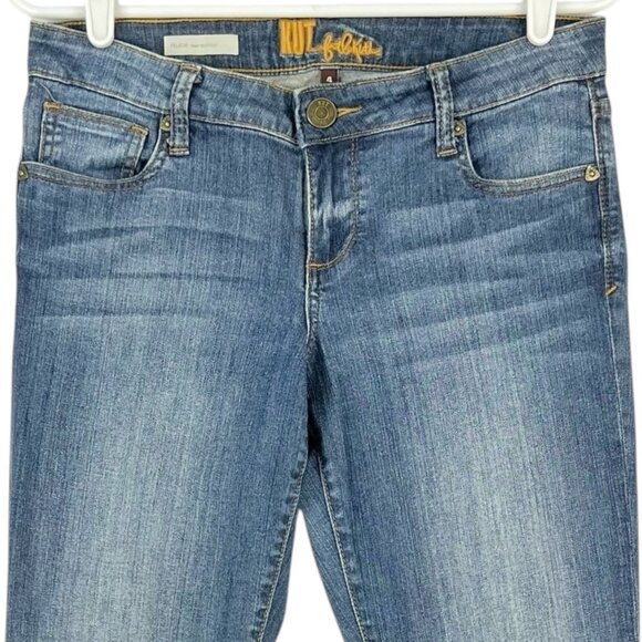 Kut From The Kloth Women's Stretch Felicia Baby Bootcut Jeans Size 4 Low Rise - Picture 3 of 11